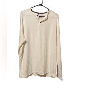 Public Rec Go-To Long Sleeve Henley white. XL.